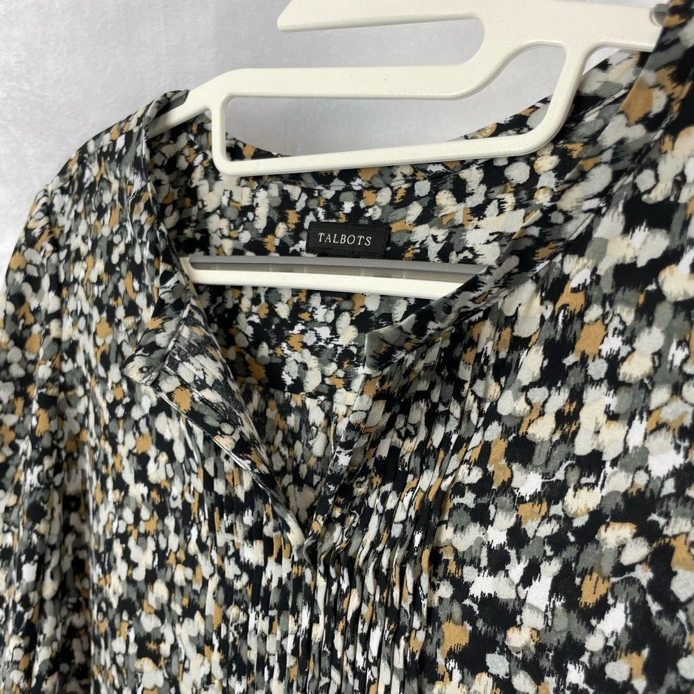 Talbots Multi-Color Pintuck Spotted Pattern Pullo… - image 2